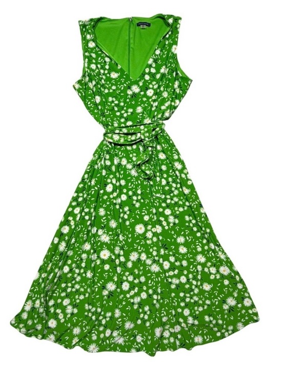 Tommy Hilfiger Dresses & Skirts - Tommy Hilfiger Green Daisy Floral Midi Dress Summer ‘14 Retro Garden